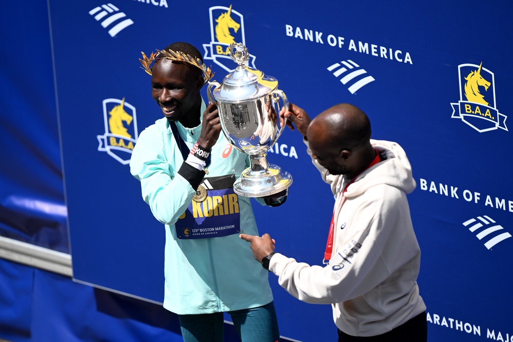 John Korir followed in his brother Wesley's footsteps by winning the major (Getty)