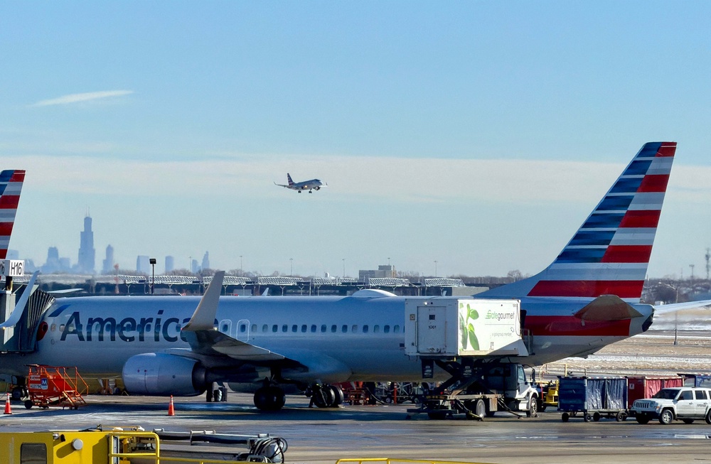'Unrealistic schedules were set to dramatically exceed what they could handle,' Transportation Secretary Sean Duffy said of O'Hare. Slashing flights 'will reduce delays and make this busy summer travel season a little easier,' he added (AFP via Getty Images)