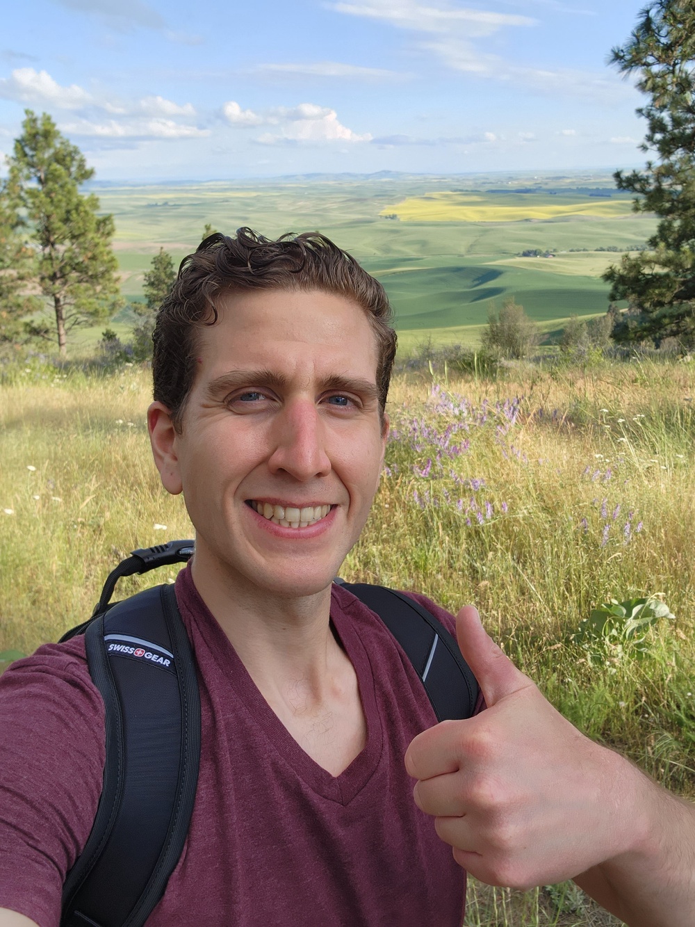 Many of the photos were selfies that showed Kohberger giving the camera a thumbs up (Supplied)