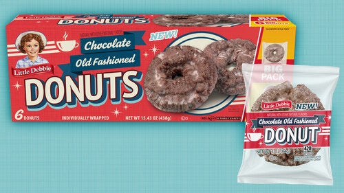 Little Debbie launched the Chocolate Old Fashioned Donuts after the success of the original flavor (McKee Foods)