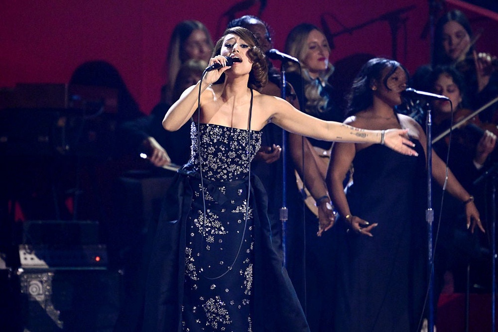 On stage in February (Gareth Cattermole/Getty Images)