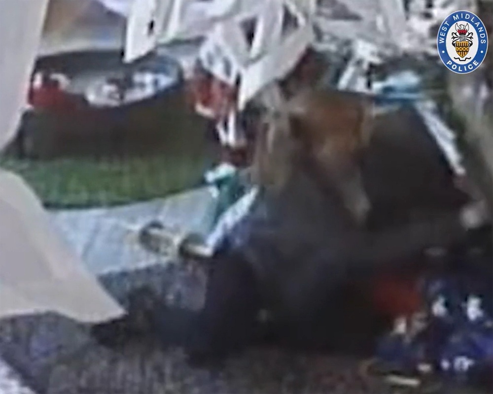 CCTV footage of nursery worker Kimblery Cookson on CCTV after placing Noah Sibanda in a tepee at Fairytales Day Nursery in Dudley (West Midlands Police/PA Wire)