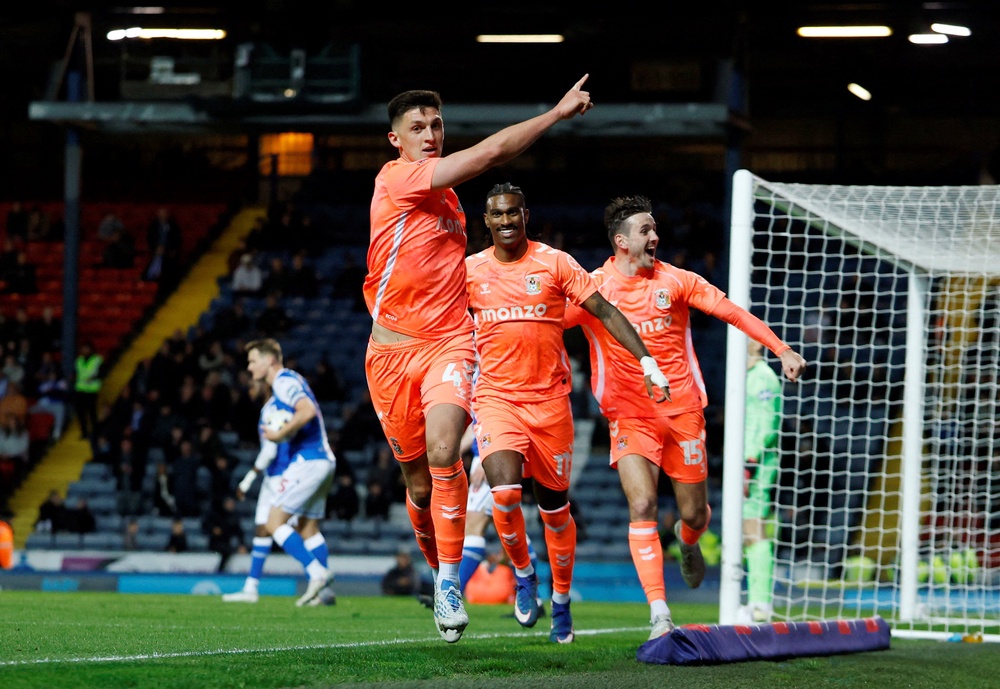 Coventry City's Bobby Thomas celebrates after scoring (Action Images via Reuters)