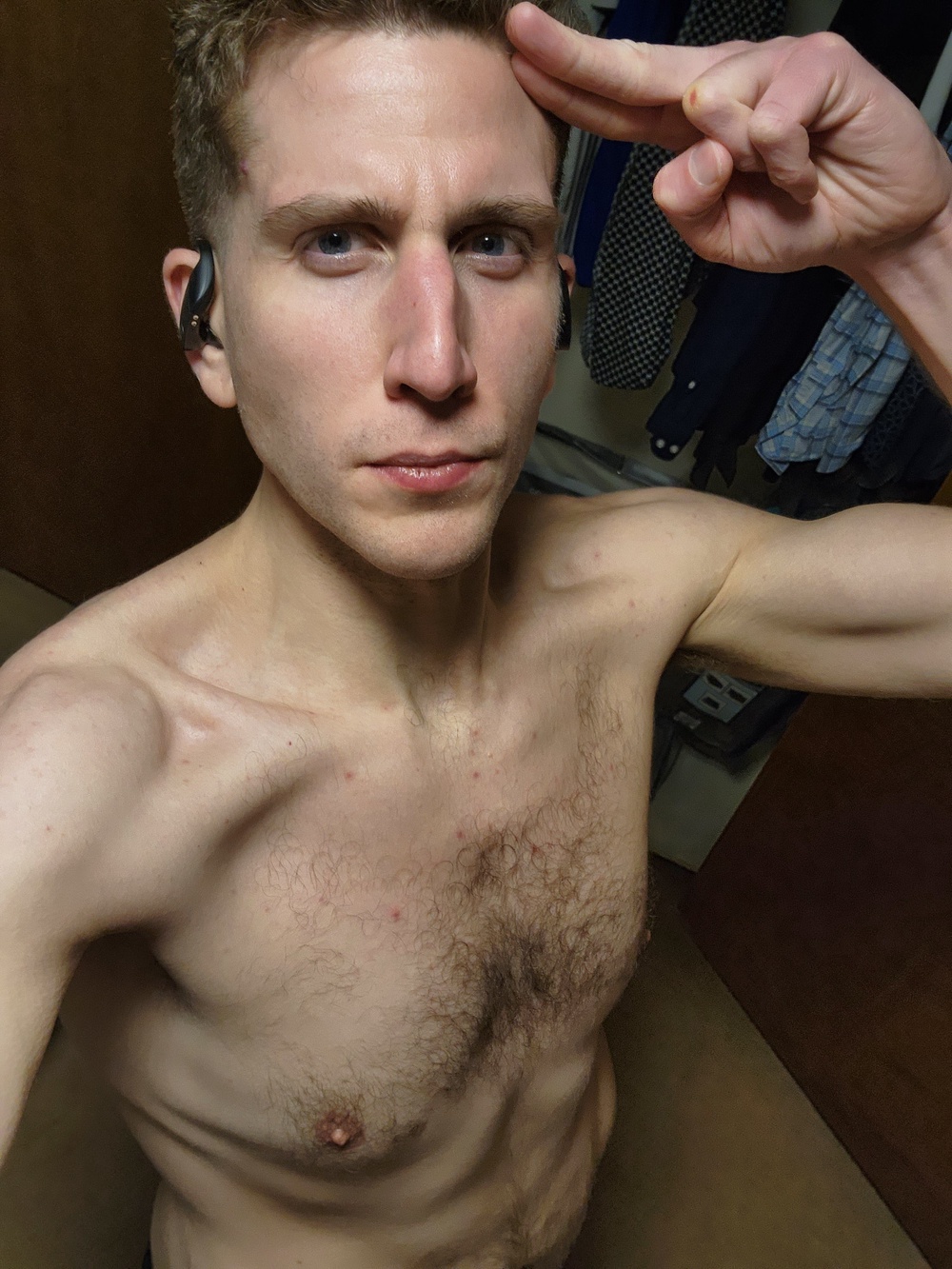 What investigators mostly found on his phone were half-naked selfies of the convicted killer (Supplied)