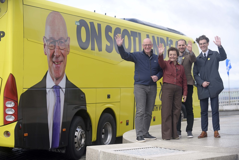 Scottish National Party leader John Swinney with some of his candidates (Mike Boyd/PA) (PA Wire)