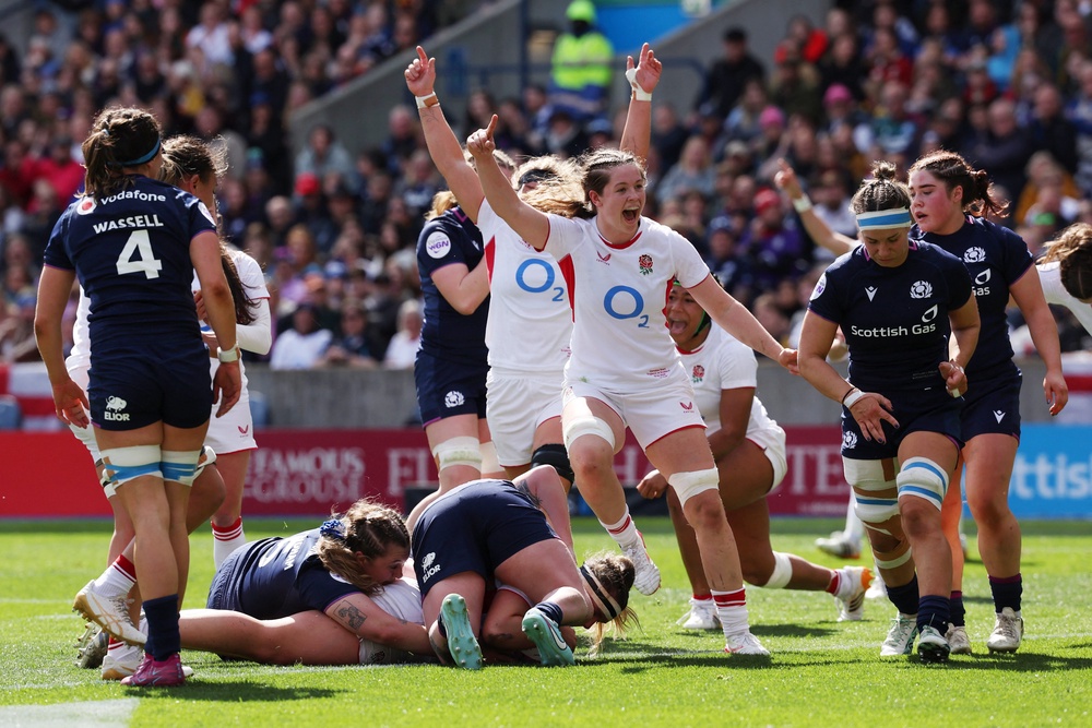 England secured the bonus point inside 26 minutes (Reuters)