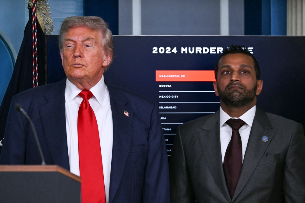 Fitzpatrick has doubled down on her reporting and said that White House officials are ‘openly discussing’ who will be the next FBI director. The White House said Patel remains a critical player on the Administration’s law and order team (AFP/Getty)