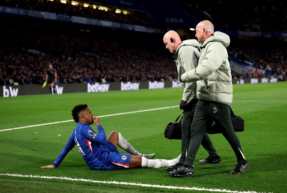 Estevao's evening came to an early end because of injury. (Getty Images)