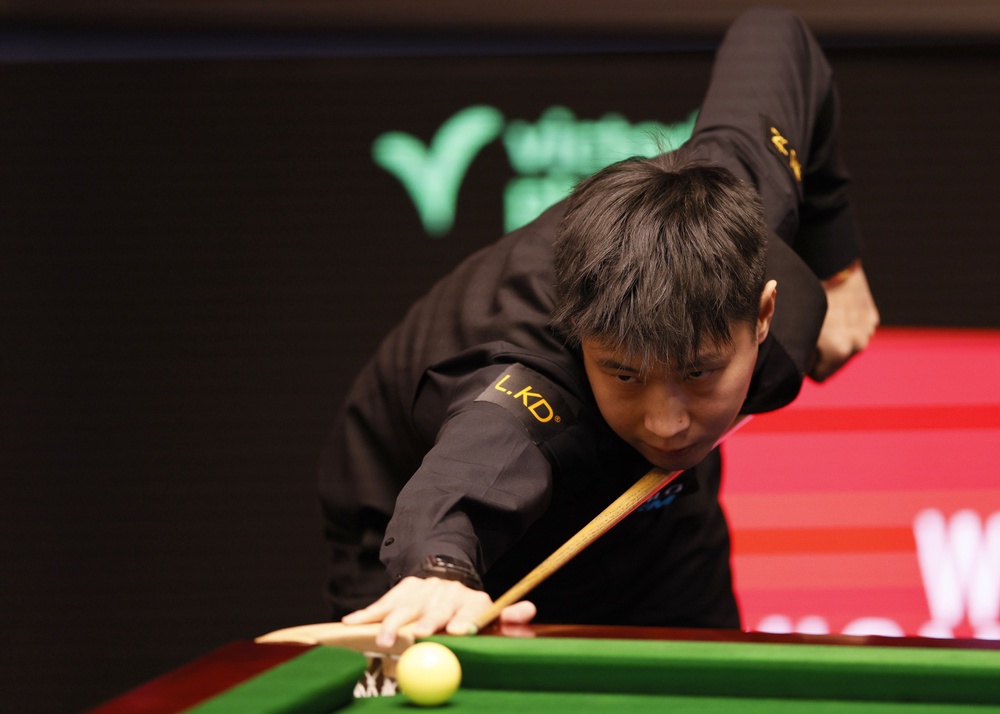 Zhao Xintong’s high-risk shots eventually paid dividends (Richard Sellers/PA) (PA Wire)