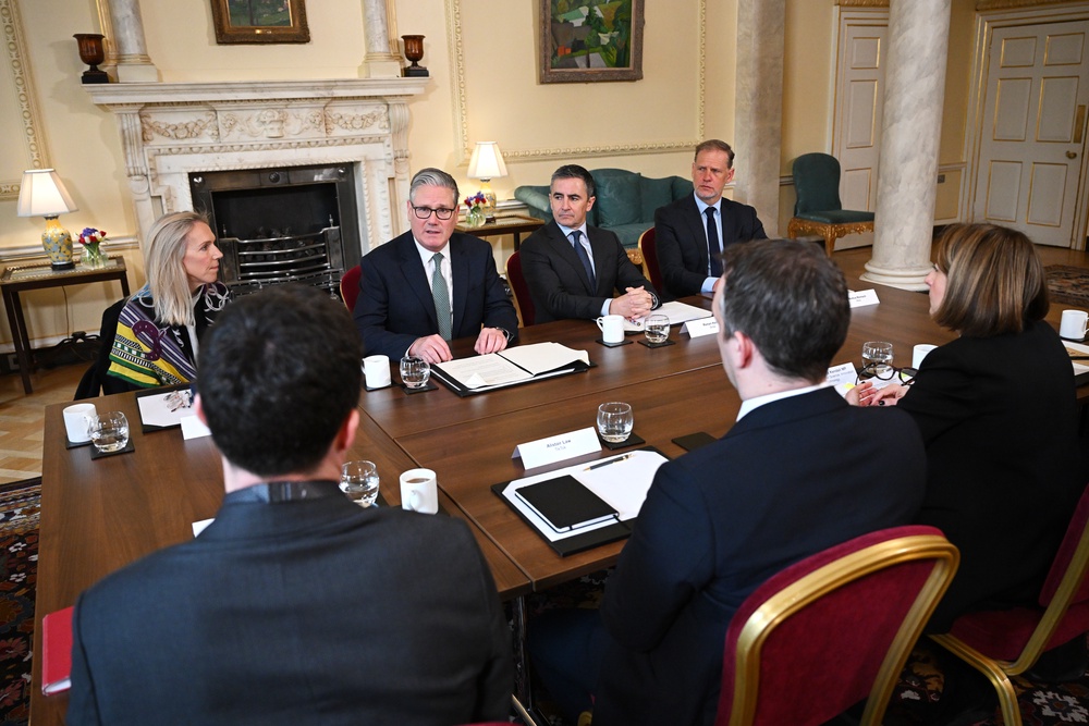 Sir Keir Starmer met with technology leaders in Downing Street on Thursday (Leon Neal/PA) (PA Wire)