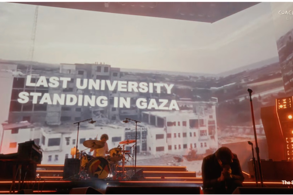 The Strokes played a political video in the background of their weekend two Coachella performance (YouTube/Coachella)