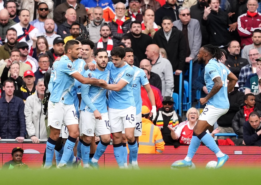 Rayan Cherki fired Manchester City ahead (Martin Rickett/PA) (PA Wire)