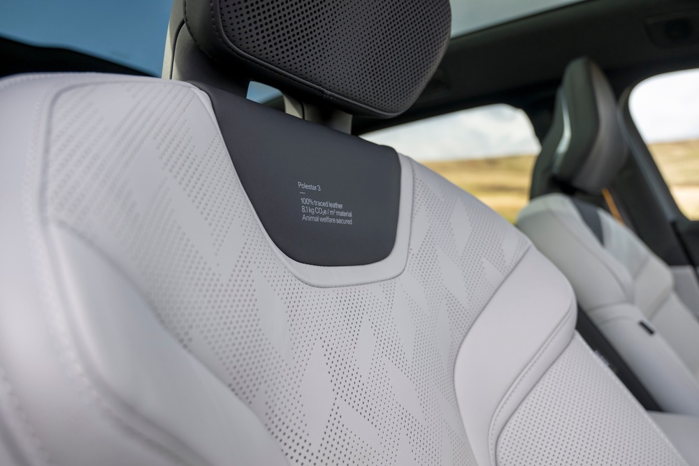 Polestar isn't shy of boasting about its sustainability credentials, including the seat materials (Polestar)