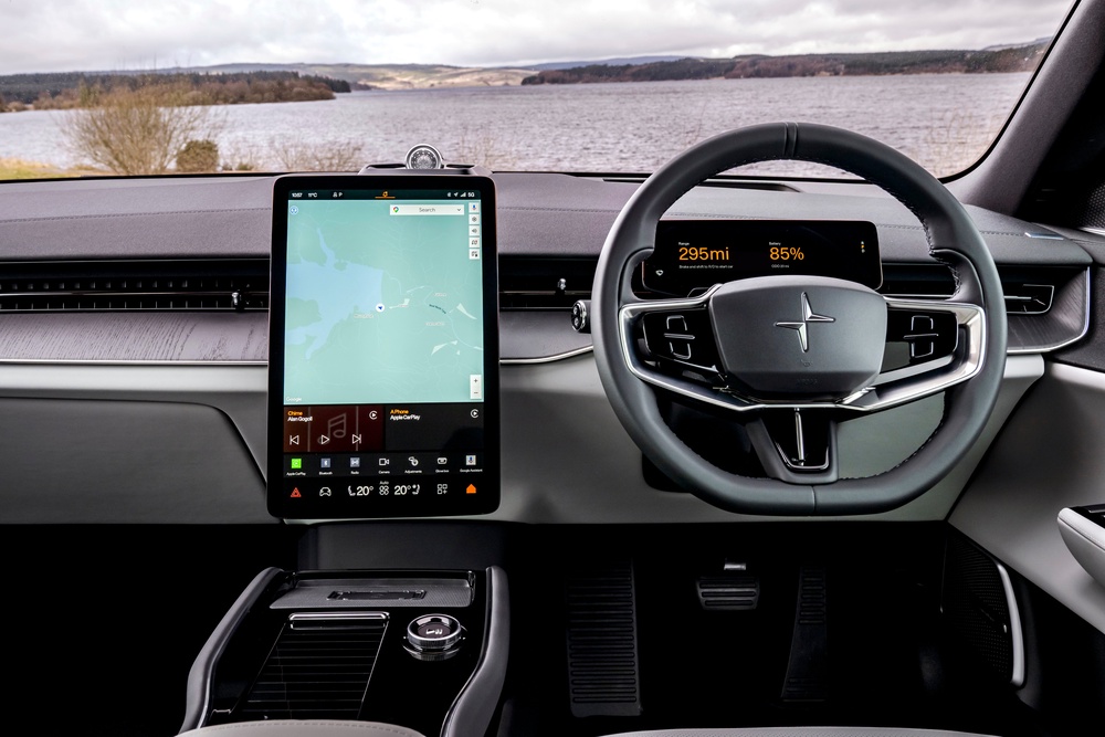 The Polestar 3's tech stack is first rate with Google powered infotainment and super-fast processing power (Polestar)