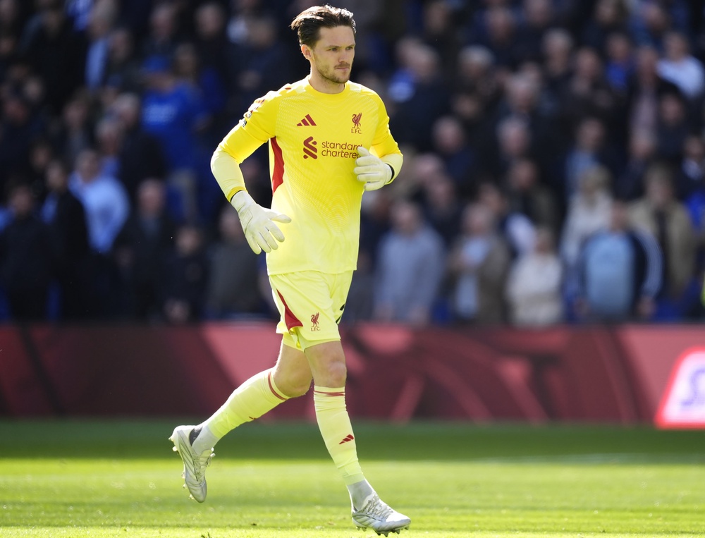 Third-choice goalkeeper Freddie Woodman came on for Liverpool (Nick Potts/PA). (PA Wire)