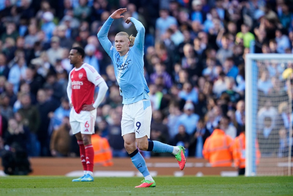 Image from: Everton v Man City LIVE: Haaland’s two-word response as visitors collapse to hand Arsenal title race advantage