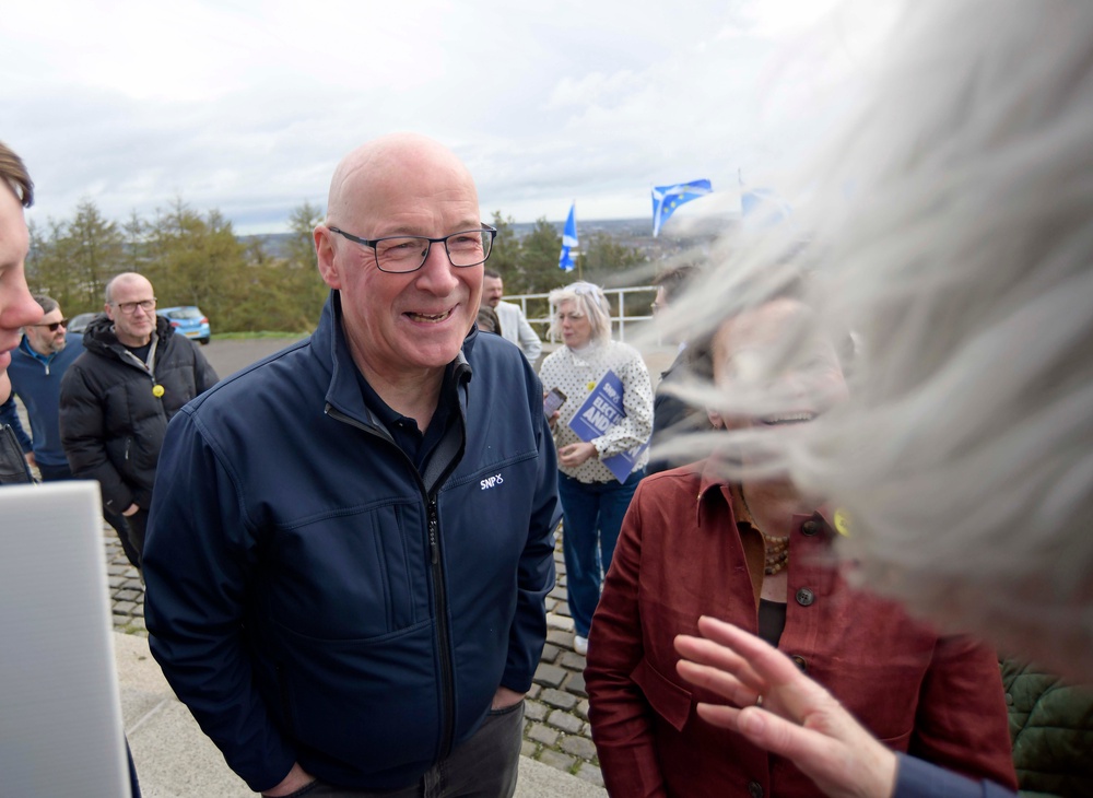 SNP leader John Swinney says he will lead a ‘hopeful and optimistic campaign’ if there is a second independence referendum. (Mike Boud/PA)