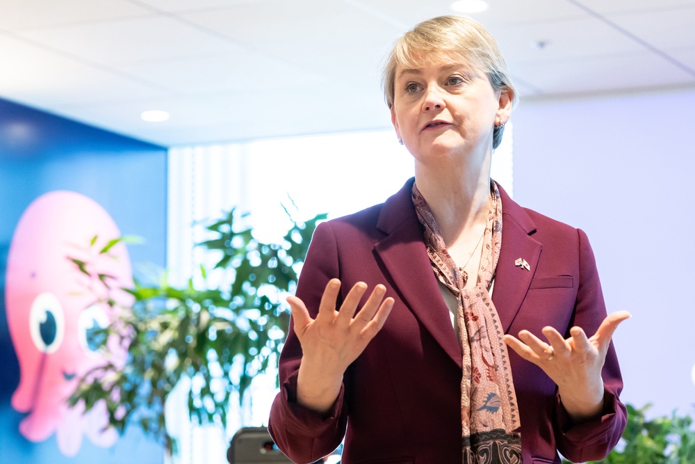 Yvette Cooper said Iran must not be allowed to charge tolls for passage through the Strait of Hormuz (Getty)