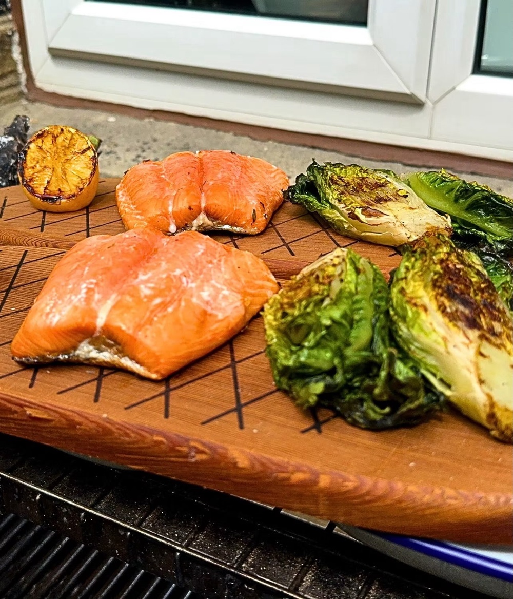 Proof that simple wins – smoky salmon and charred greens doing all the work (Elevated Food For Life/Laura James)