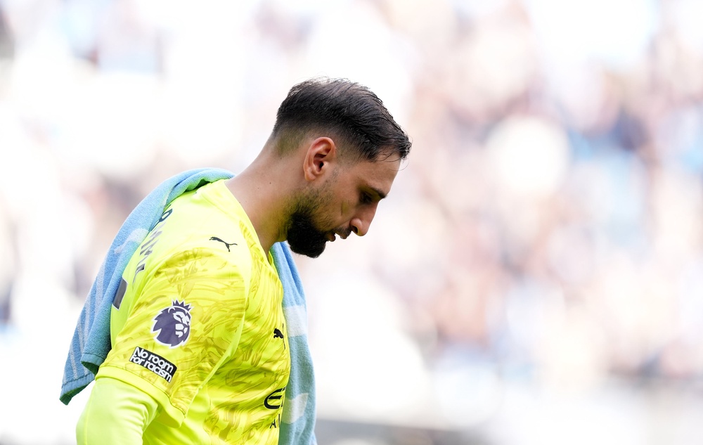 Gianluigi Donnarumma was at fault for Arsenal’s equaliser (Martin Rickett/PA) (PA Wire)