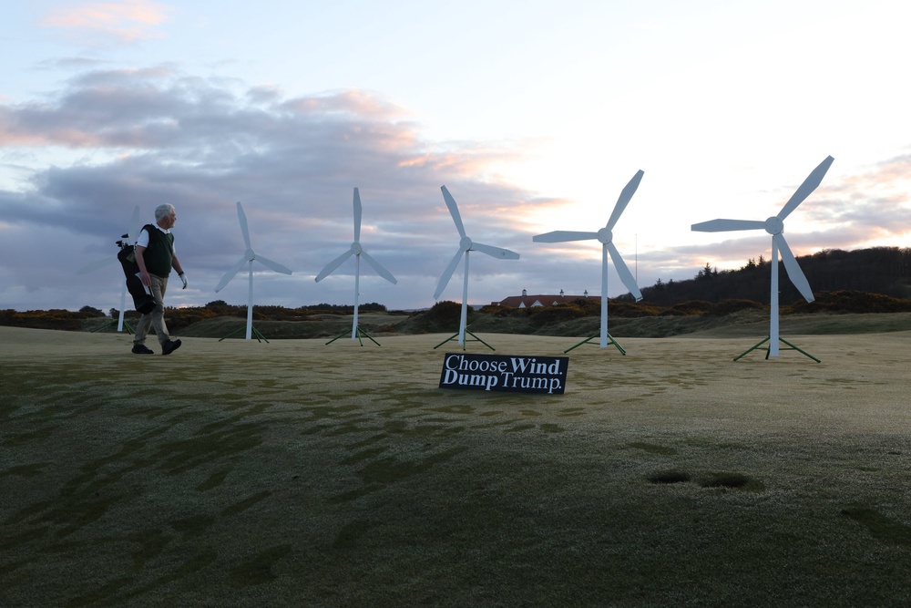 Image from: Greenpeace installs ‘wind farm’ in new protest at Trump’s Turnberry golf resort