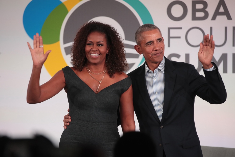 The Obamas spoke about the movement of hope that the former president’s campaign launched (Getty)