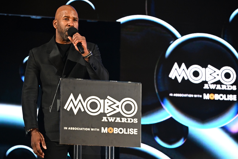On stage at the MOBOs in 2024 (Getty)