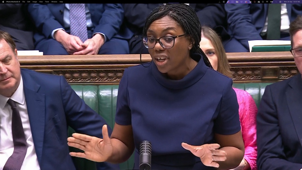 Kemi Badenoch raised The Independent’s front page (House of Commons/UK Parliament)