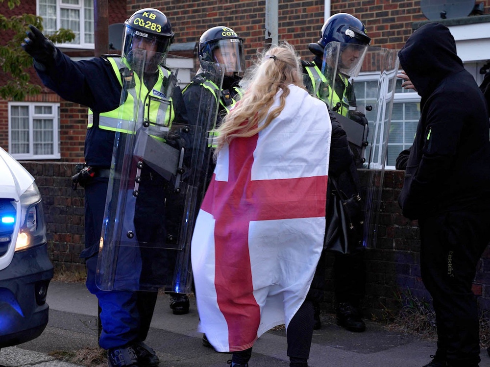 Police said there is no evidence that immigrants or asylum seekers were involved in an alleged incident outside a church on Saturday April 11 (Jamie Lashmar/PA Wire)