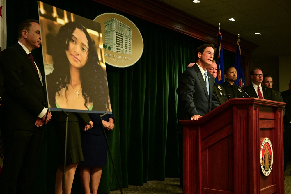 Prosecutors noted the charges include special circumstances – lying in wait, committing the crime for financial gain and murdering a witness — that could make the case eligible for the death penalty (AFP/Getty)