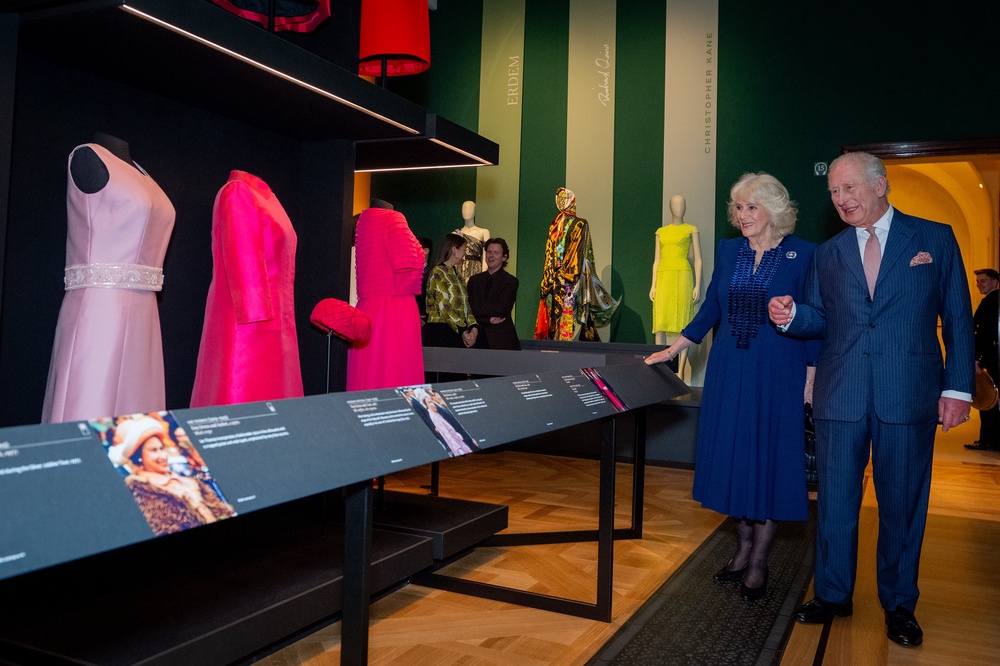 Charles and Camilla at the King’s Gallery in Buckingham Palace (Aaron Chown/PA) (PA Wire)