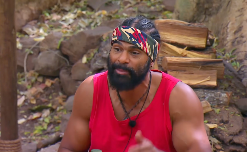 David Haye clashes with Adam Thomas in the jungle (ITV)