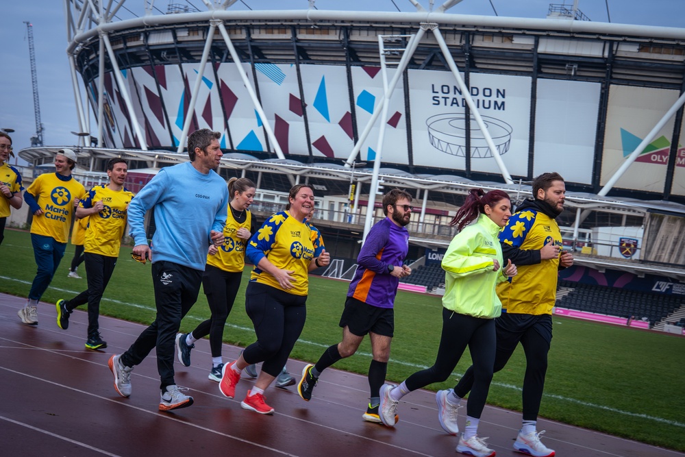 Training day for Marie Curie’s London Marathon runnersHeld at London Marathon Community Track (Queen Elizabeth Olympic Park)