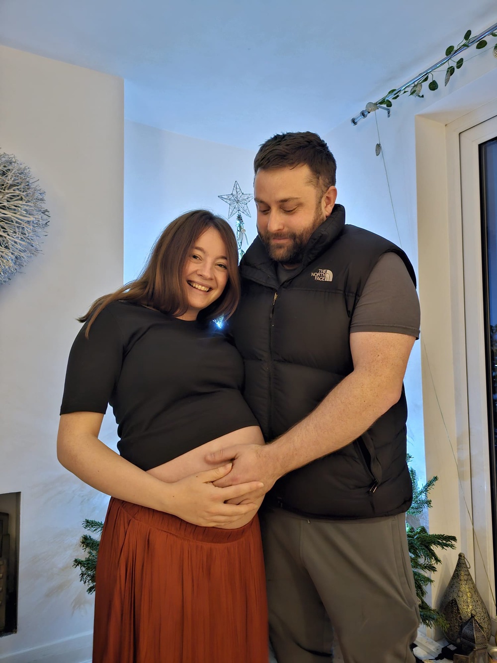 Maisie Ransom, with husband Keith, before the birth of their son Arthur (NHSBT/PA) (PA Media)