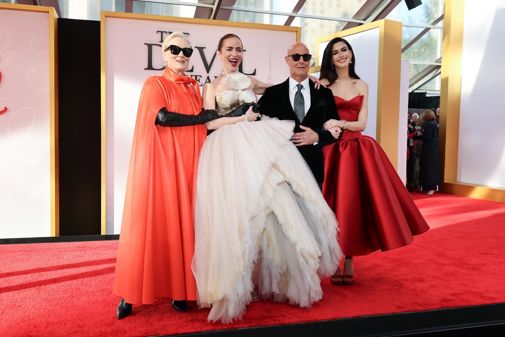 Meryl Streep, Emily Blunt, Stanley Tucci, and Anne Hathaway (Getty)