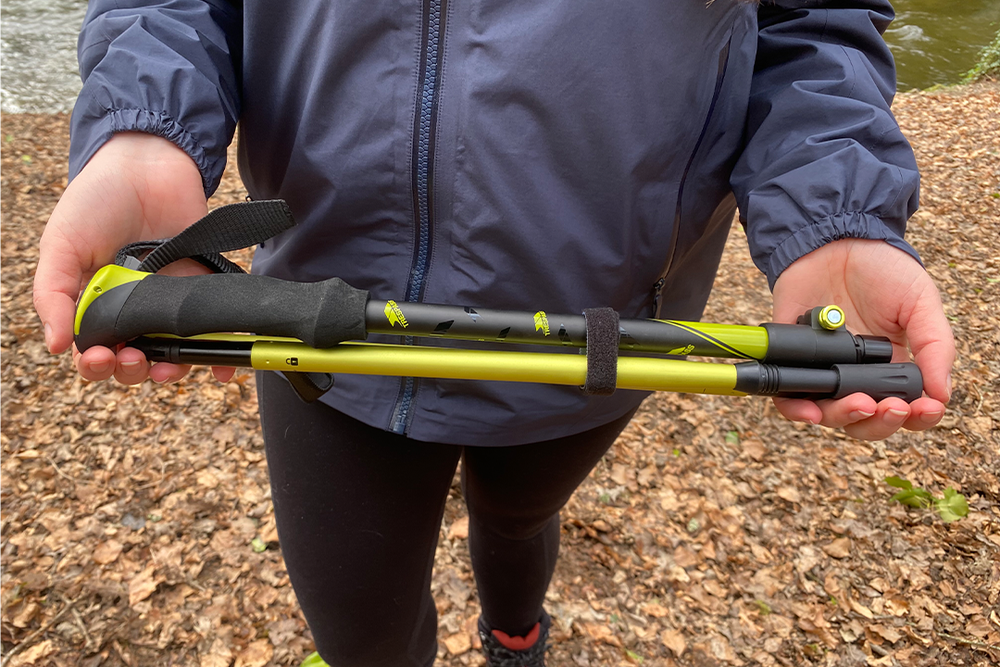 These colourful poles are perfect for rocky hikes (Abby Driver/The Independent)