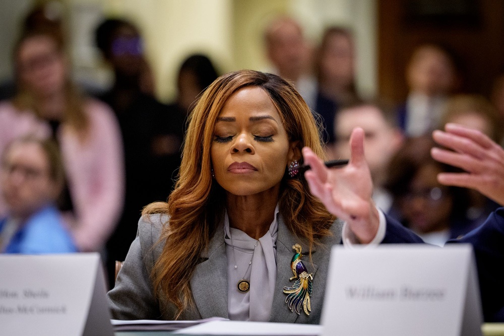 Cherfilus-McCormick appears for a hearing of the House Ethics Committee on Capitol Hill on March 26, 2026 in Washington, DC (Getty Images)