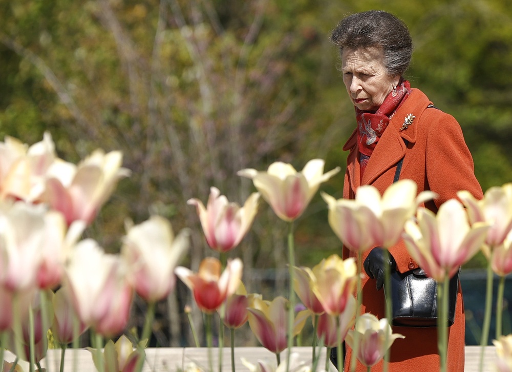 The Princess Royal during the official opening of the Queen Elizabeth II Garden (John Phillips/PA)