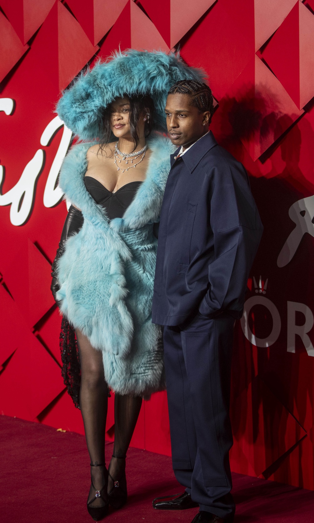 Rihanna and A$AP Rocky attends the Fashion Awards, presented by the British Fashion Council, at the Royal Albert Hall in London (Jeff Moore/PA) (PA Archive)