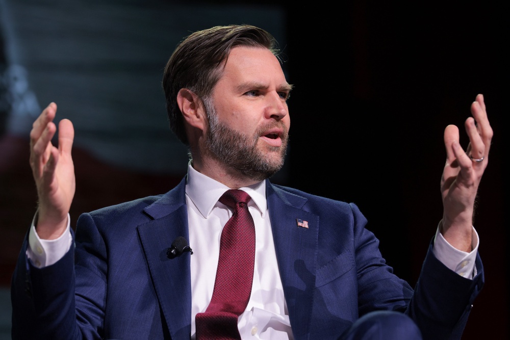 It comes after Vance suffered an embarrassing experience at the University of Georgia, during which he was heckled while speaking to the largely empty arena (AP)