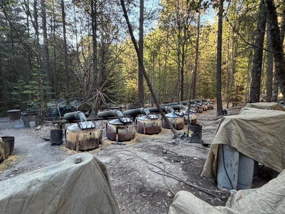 A suspected clandestine methamphetamine processing lab, according to the Attorney General's Office of Chihuahua, discovered during an operation by Mexican authorities (Reuters)