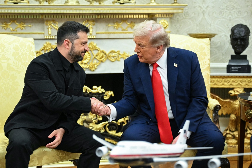 Negotiators suggested that ‘Donnyland’ could be an area that was not fully controlled by either side, and therefore was ‘branded as an accomplishment’ for Trump (AFP/Getty)