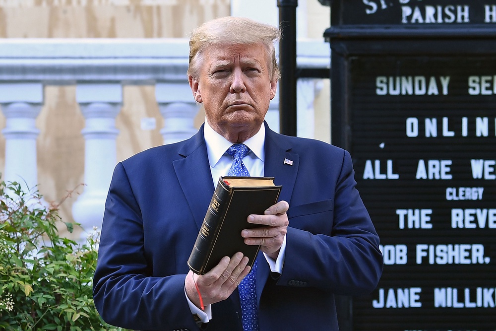 The move comes after a recent Trump task force report alleged anti-Christian discrimination under the Biden administration (AFP/Getty)