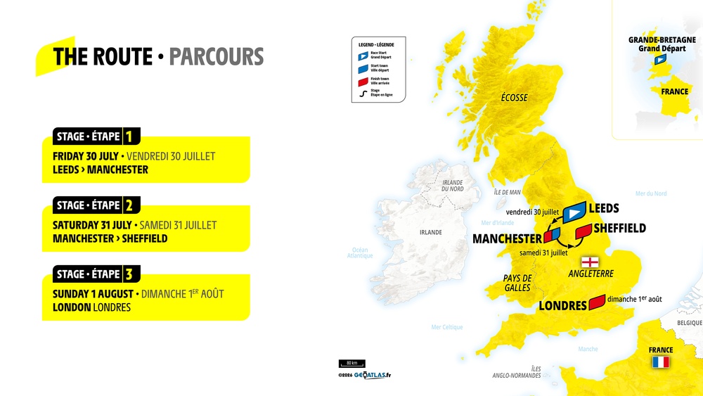 The first three stages of the 2027 Tour de France Femmes will take place in the UK (ASO)