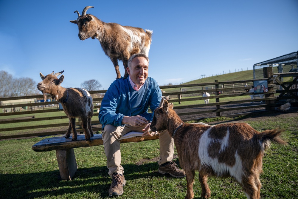 The campaign has also seen the Scottish Liberal Democrat meeting therapy animals. (Jane Barlow/PA)