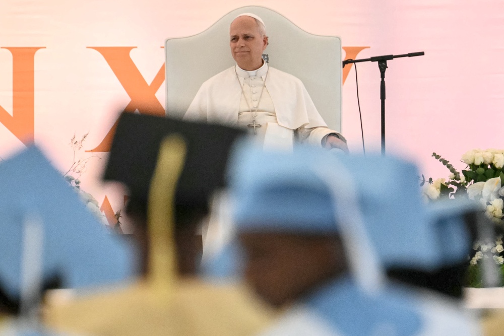 Pope Leo XIV visits the staff and patients of the