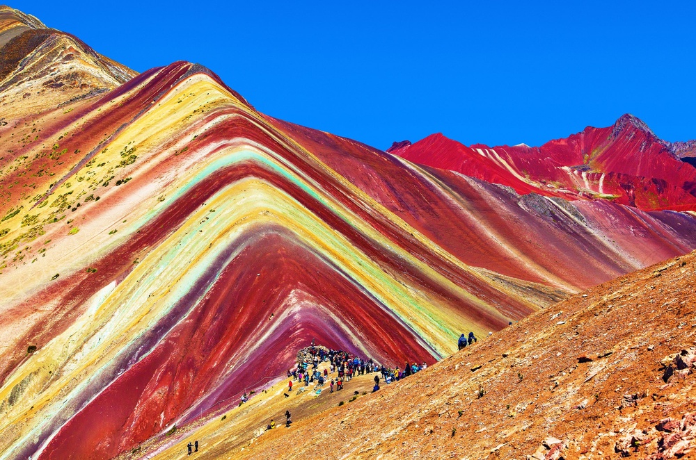 Rainbow mountains or Vinicunca Montana de Siete Colores in Cuzco region of Peru (Getty/iStock)