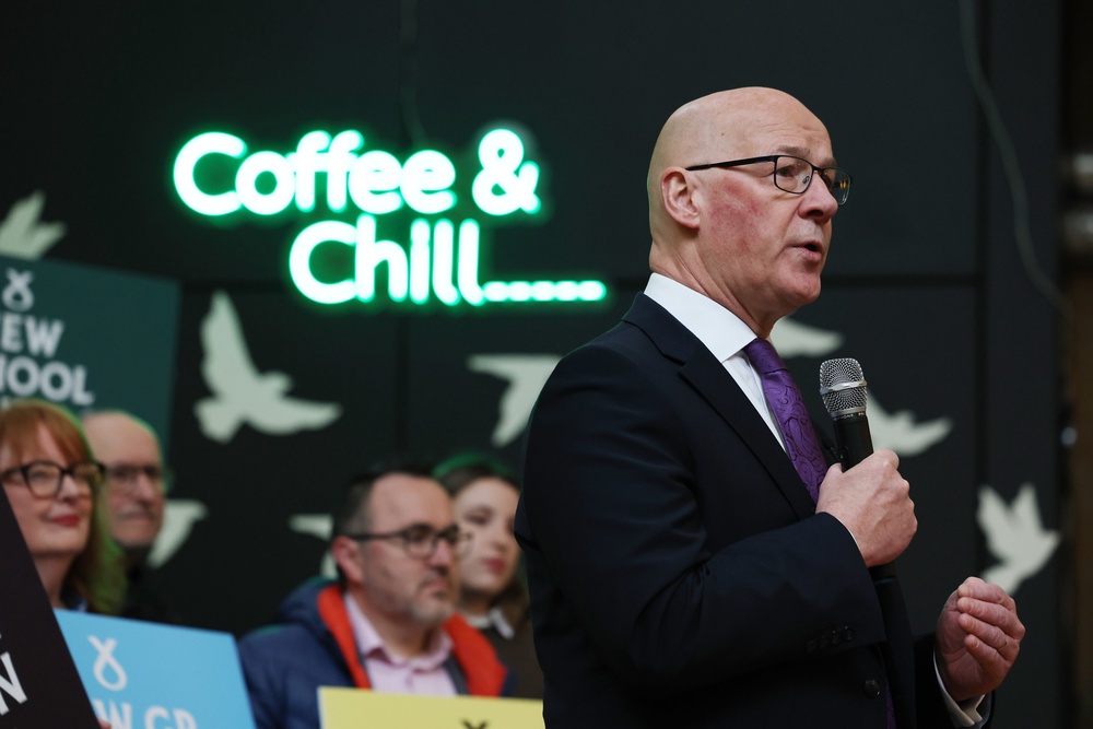 The First Minister was speaking during a campaign stop in Edinburgh on Wednesday (Robert Perry/PA) (PA Wire)