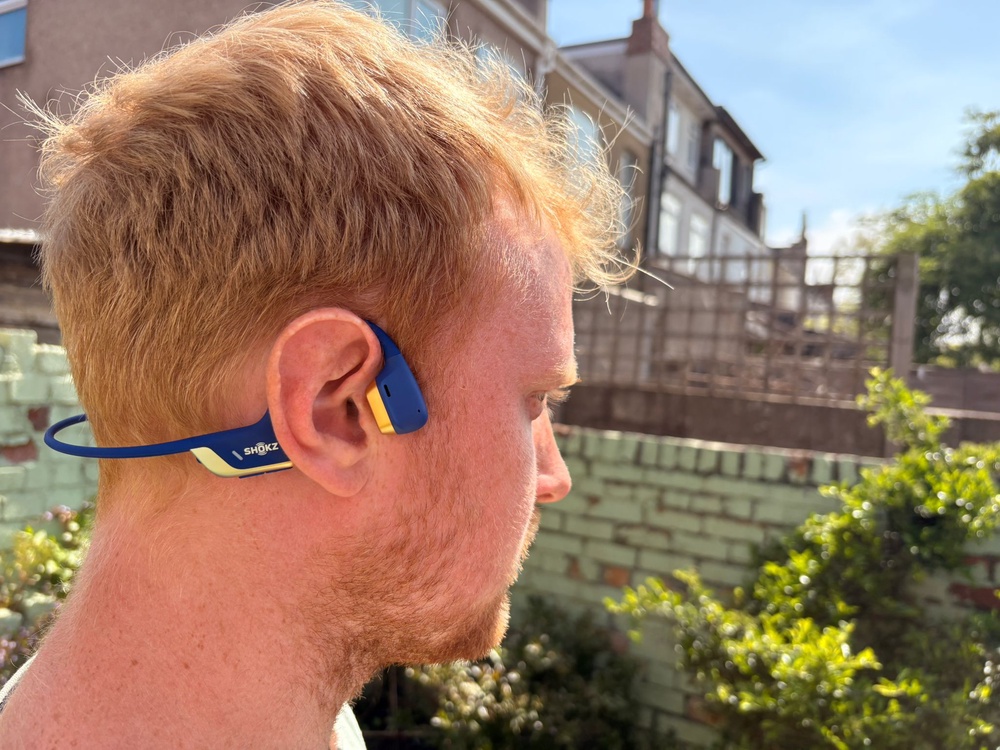 The headphones sit comfortably just in front of my ears (Harry Bullmore/The Independent)
