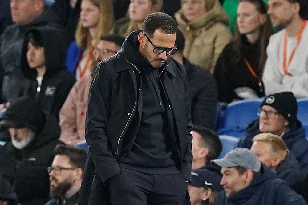 Liam Rosenior fumed at his players after an ‘indefensible’ display against Brighton (PA Wire)